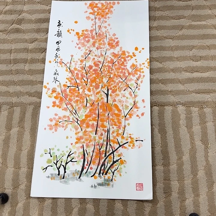 国画花鸟的翅膀和羽毛的