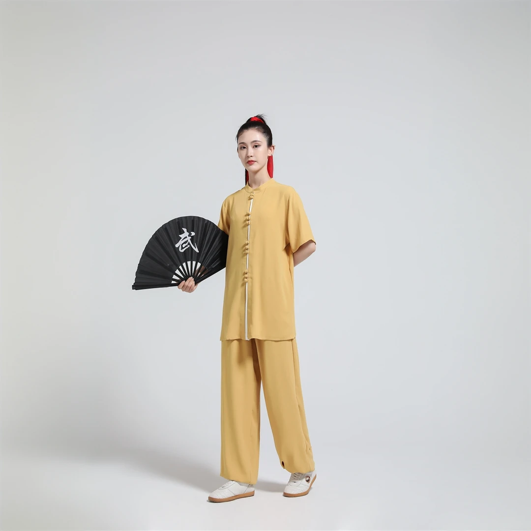 【纪东明老师专属】太极拳服冰丝麻弹力短袖八段锦太极服夏季高端