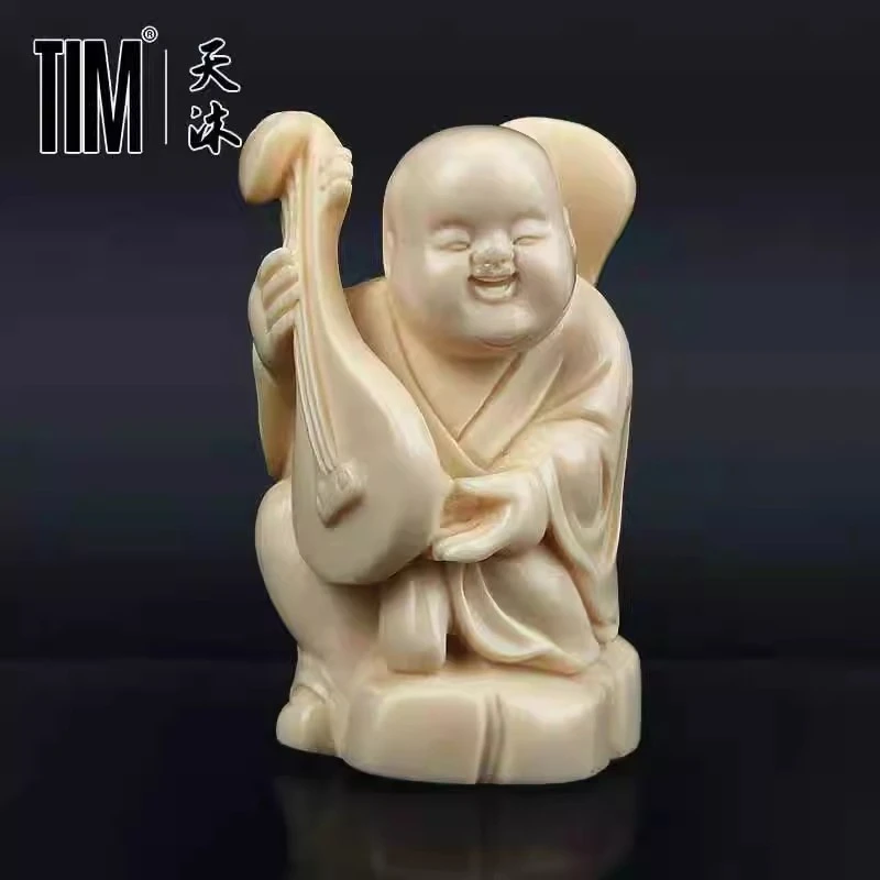 TIM新品猛犸象牙佛菩萨小佛手把件摆件AAA冰料手工精雕保真附证书