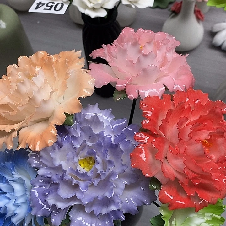 陶瓷陶瓷材料4朵组合