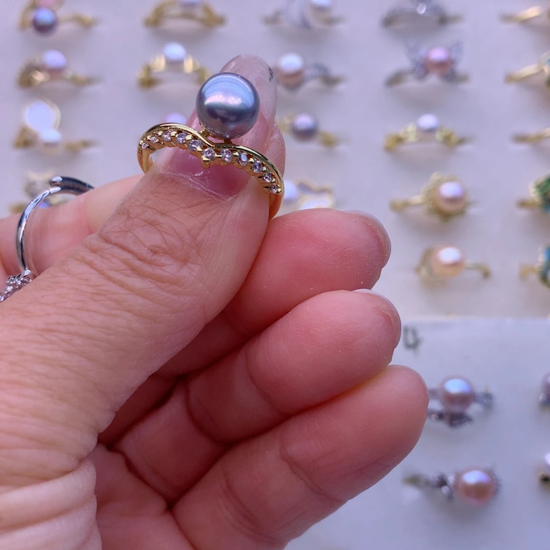 淡水珍珠耳饰合金