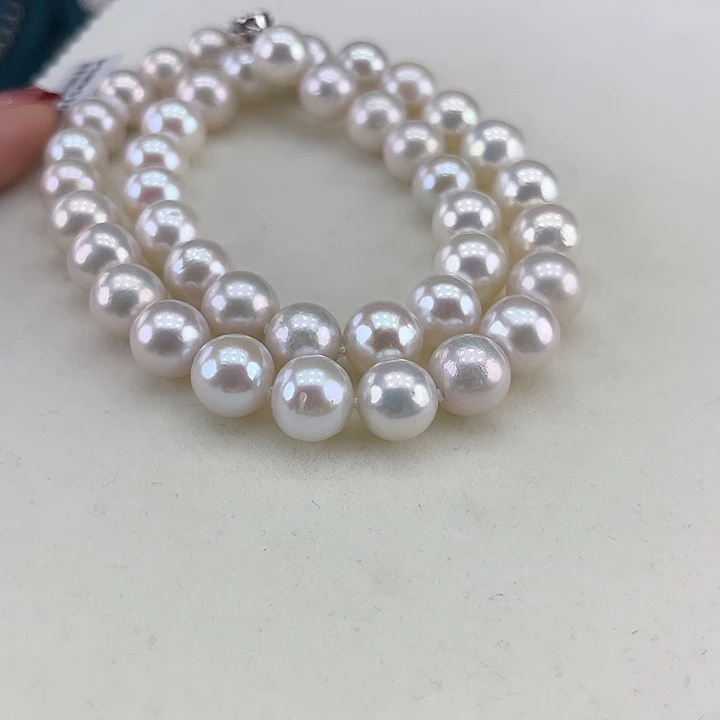 淡水珍珠银S925镶嵌颈饰10➕极光炫彩高品
