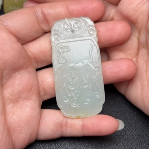 和田玉挂件未镶嵌叶*一