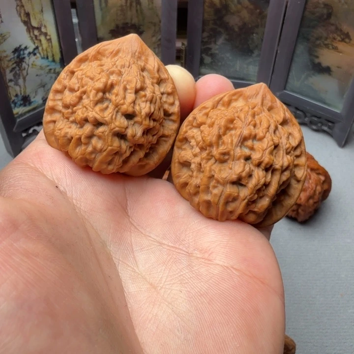 文玩核桃吊坠野核麒麟纹39