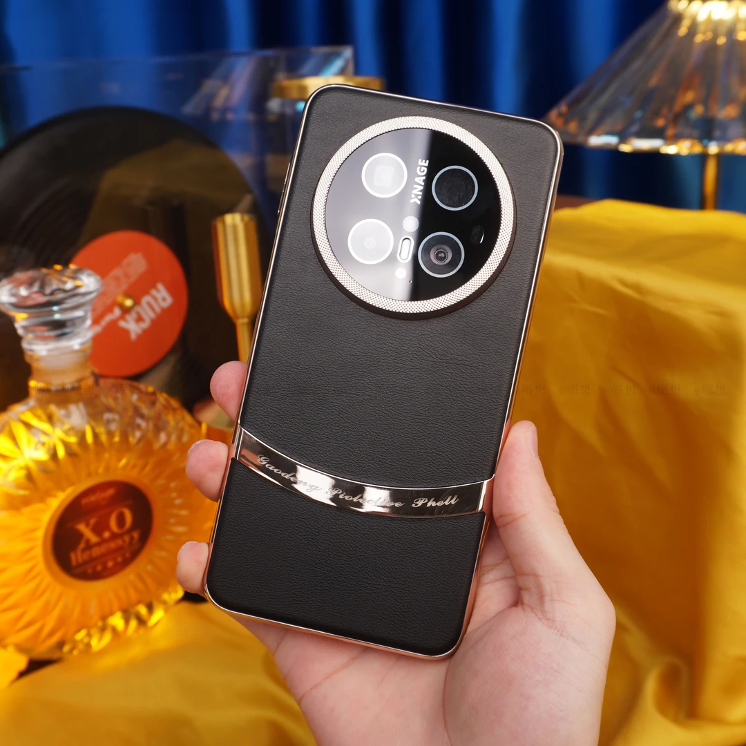 【 双拼鎏金电镀+全包镜头膜】适用华为Mate70Pro皮纹手机壳防摔