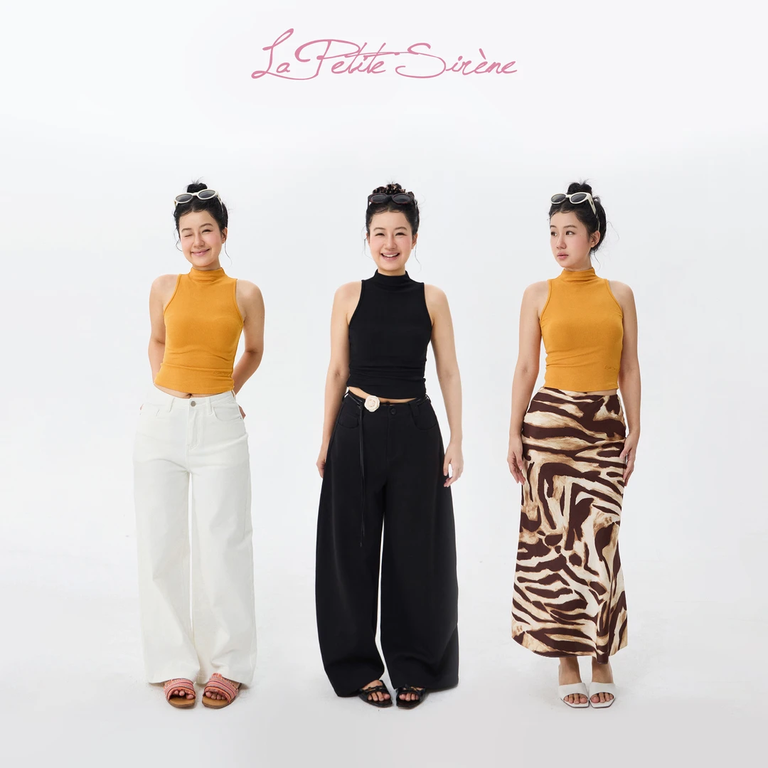 LPS |【加州阳光】郭卷毛同款半高领修身显瘦背心吊带D32109JM52