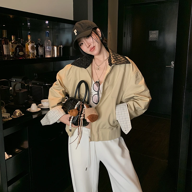 十三粥私服 英伦棱镜 经典英伦短款外套女通勤实穿时尚百搭SJ0042