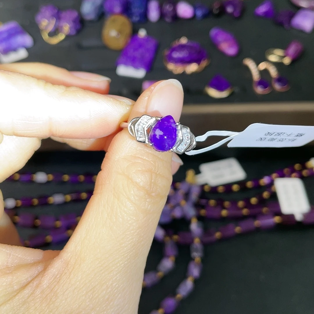 苏纪石（舒俱来）戒指银S925镶嵌