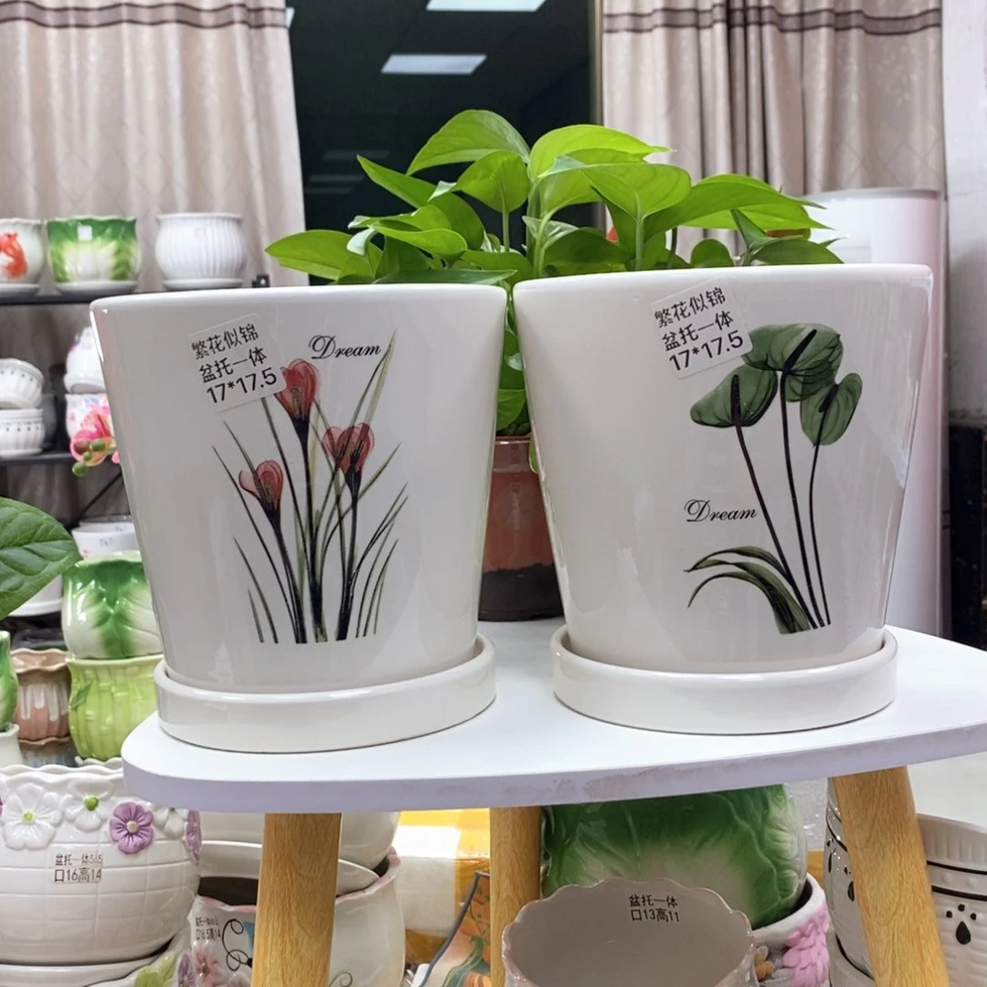 @陶瓷花盆@@繁花似锦