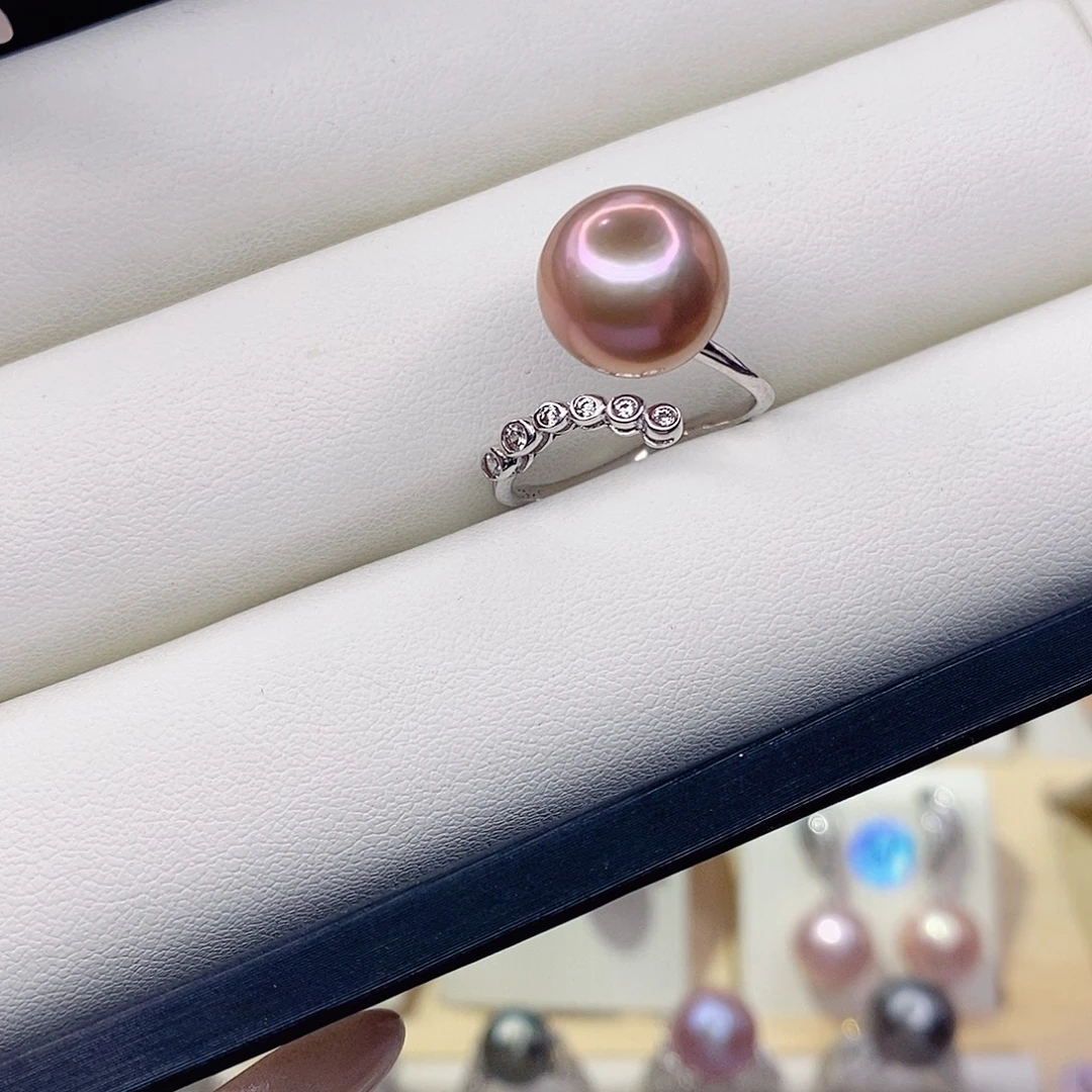 银S925镶嵌淡水珍珠戒指