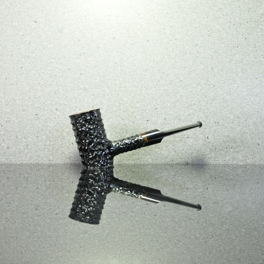 开物制器崔卫东烟斗小号仿艾尔唐石楠根黑色雕刻桌面锤子3㎜包邮