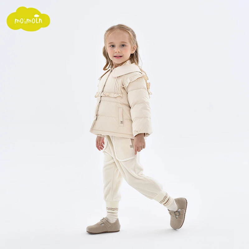 moimoln小云朵童装冬季新款女童羽绒服女宝宝洋气冬装外套
