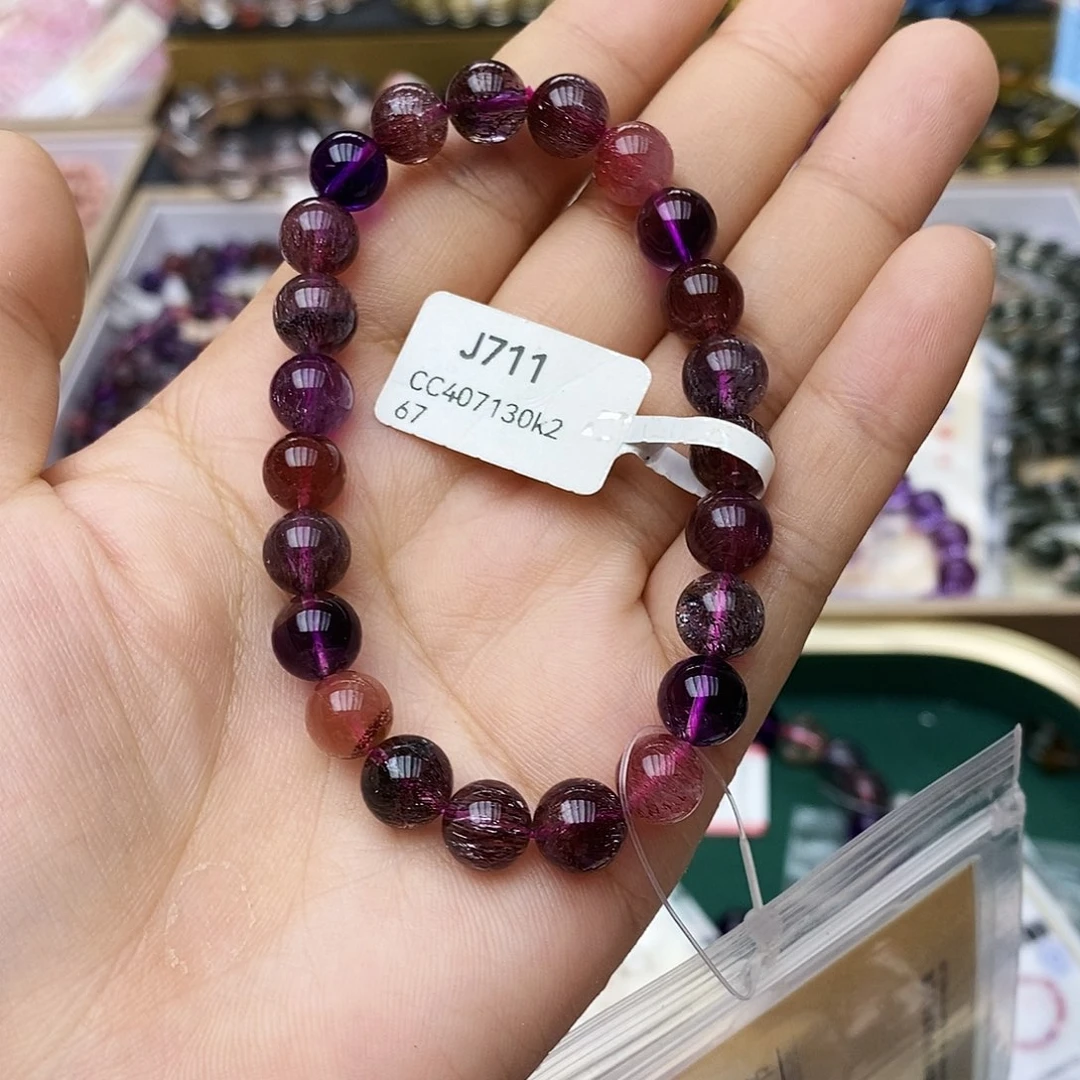 未镶嵌手链水晶J711超七8+