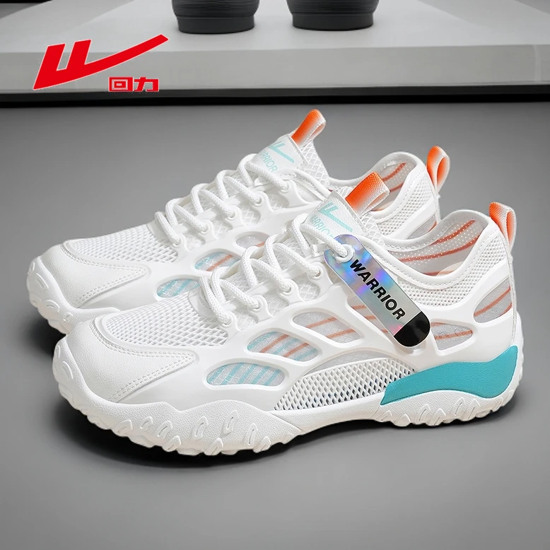 回力情侣网面鞋夏季新款透气镂空阿甘鞋厚底防滑耐磨户外运动鞋子