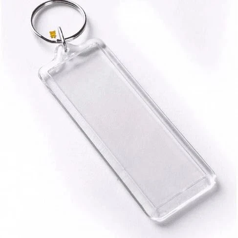 20个亚克力空白书法钥匙扣透明影楼双面相框挂件景区个性礼物diy1