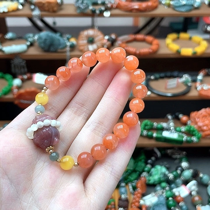 玛瑙/玉髓合金手链饰品