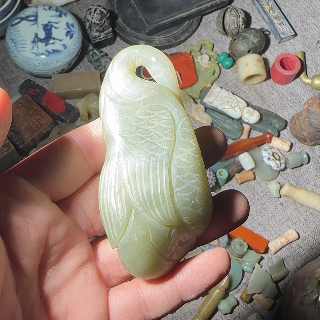 凉***雨玻璃工艺品吊坠石头摆件