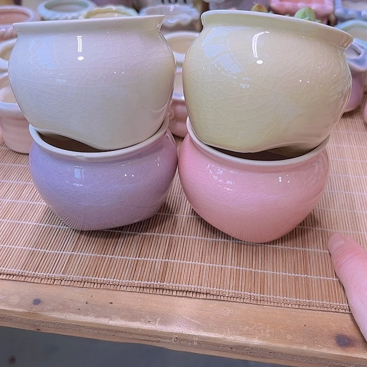 红陶陶瓷花盆当场满12包邮