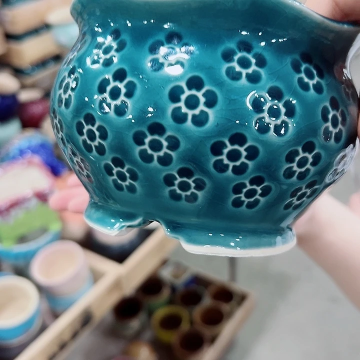 有孔.凑满10元发货多肉陶瓷花盆！