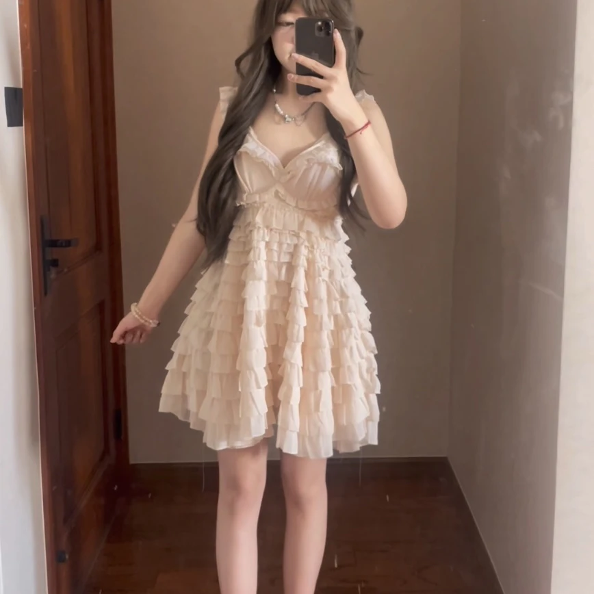 桌家原版“公主茶话会”重工蛋糕裙吊带连衣裙