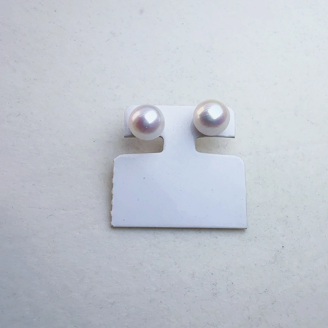 银S925镶嵌淡水珍珠耳饰