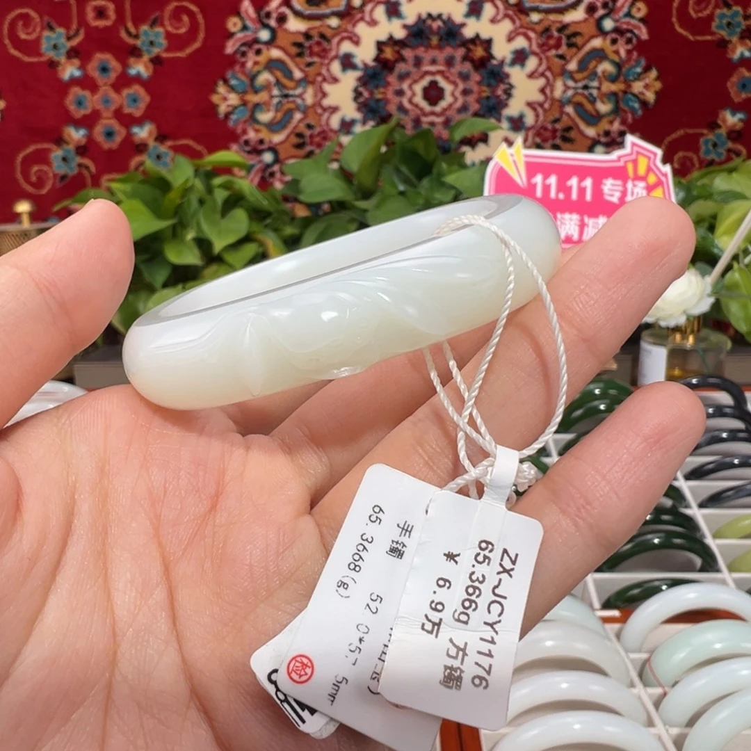 和田玉未镶嵌手镯时尚和田玉手镯