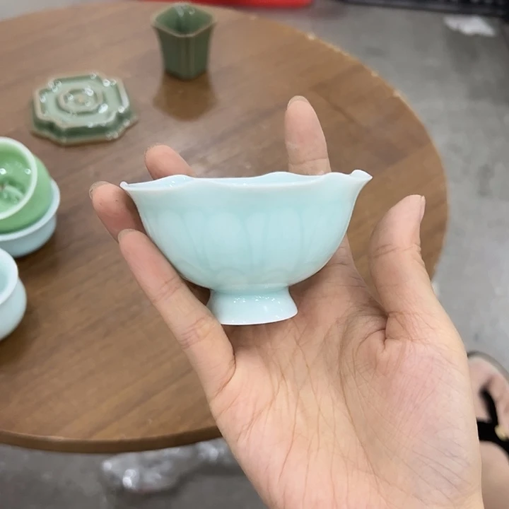 龙泉云间青瓷小米茶器