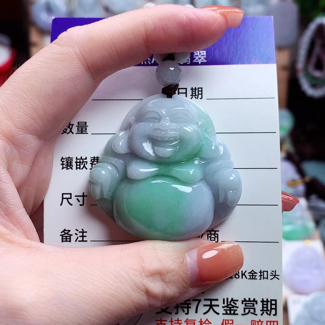 颈饰未镶嵌翡翠佛公35