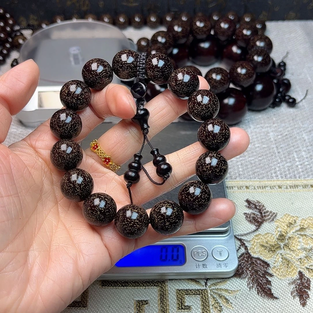 骑***落檀香紫檀（小叶紫檀）1.5 15颗 爆星