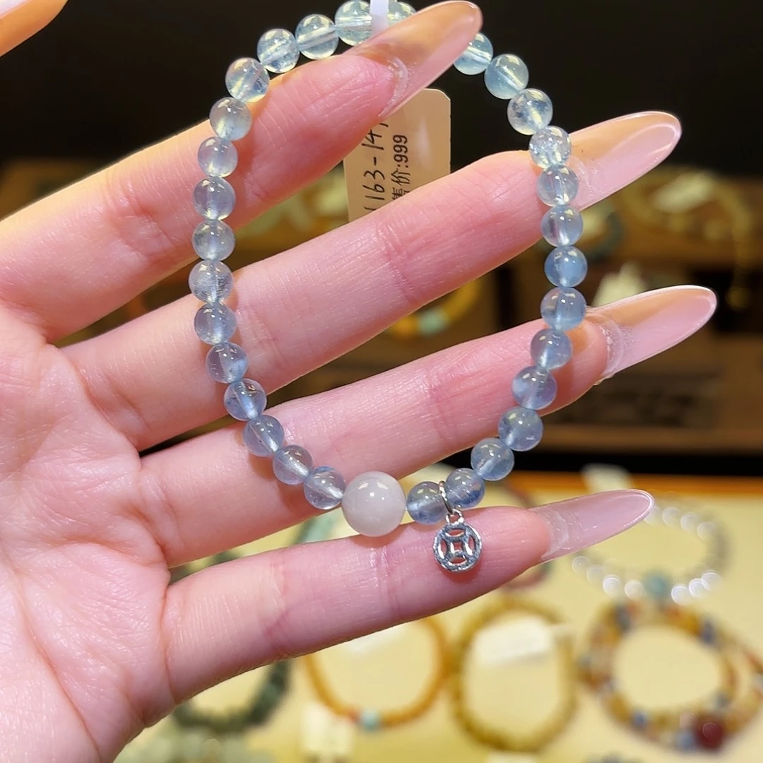 银S925镶嵌手串水晶海1163