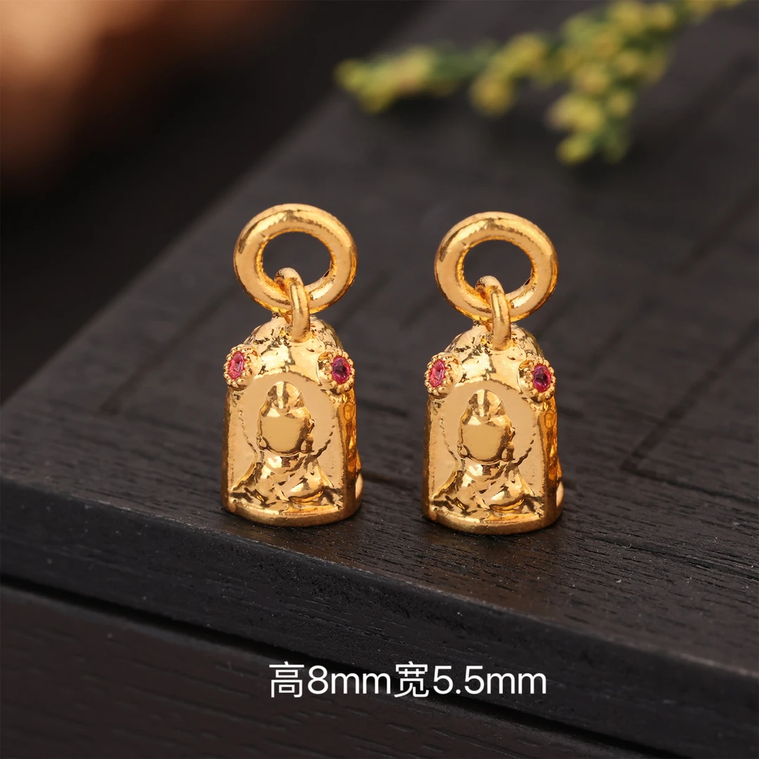 【来福工厂】18k金精工三面佛事业＋爱情＋康康挂坠提溜万能配饰配件
