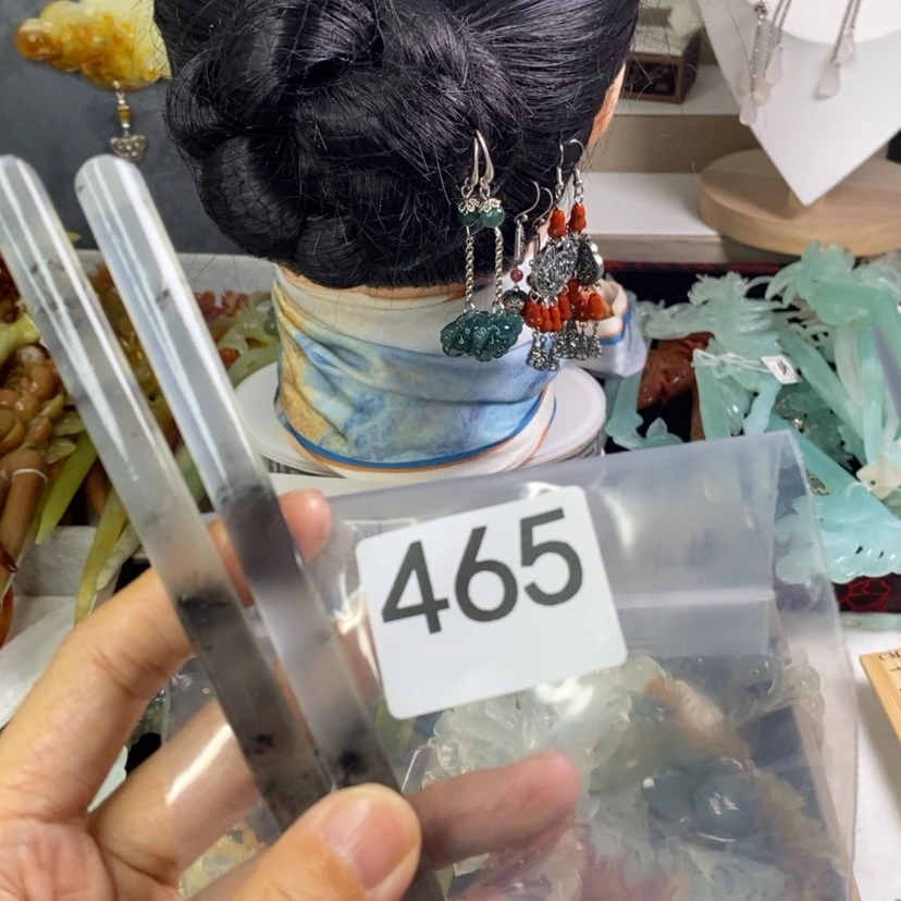 【闪购商品】岫玉发饰未镶嵌安*