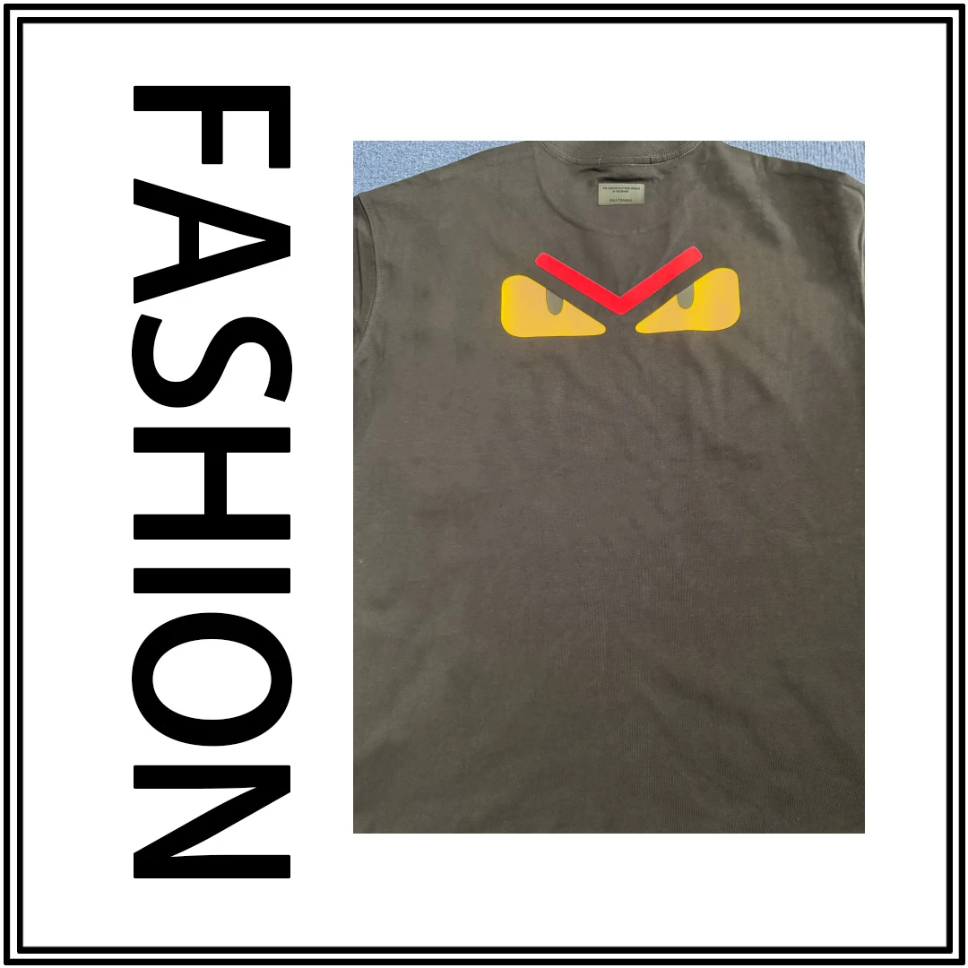 【恶魔之眼字母标】 夏季重磅潮牌大眼睛宽松短袖T恤J1025