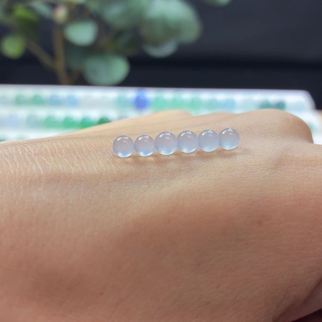 定制翡翠足金镶嵌卡4➕小米珠冰紫一套开播福利