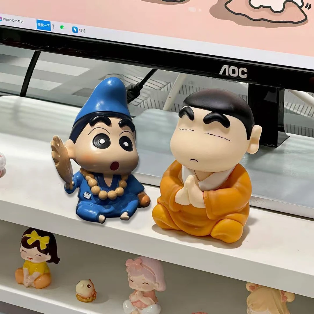 无聊了!摆小摆件蜡笔小新陪你情绪解压桌面几个温馨治愈工位装饰
