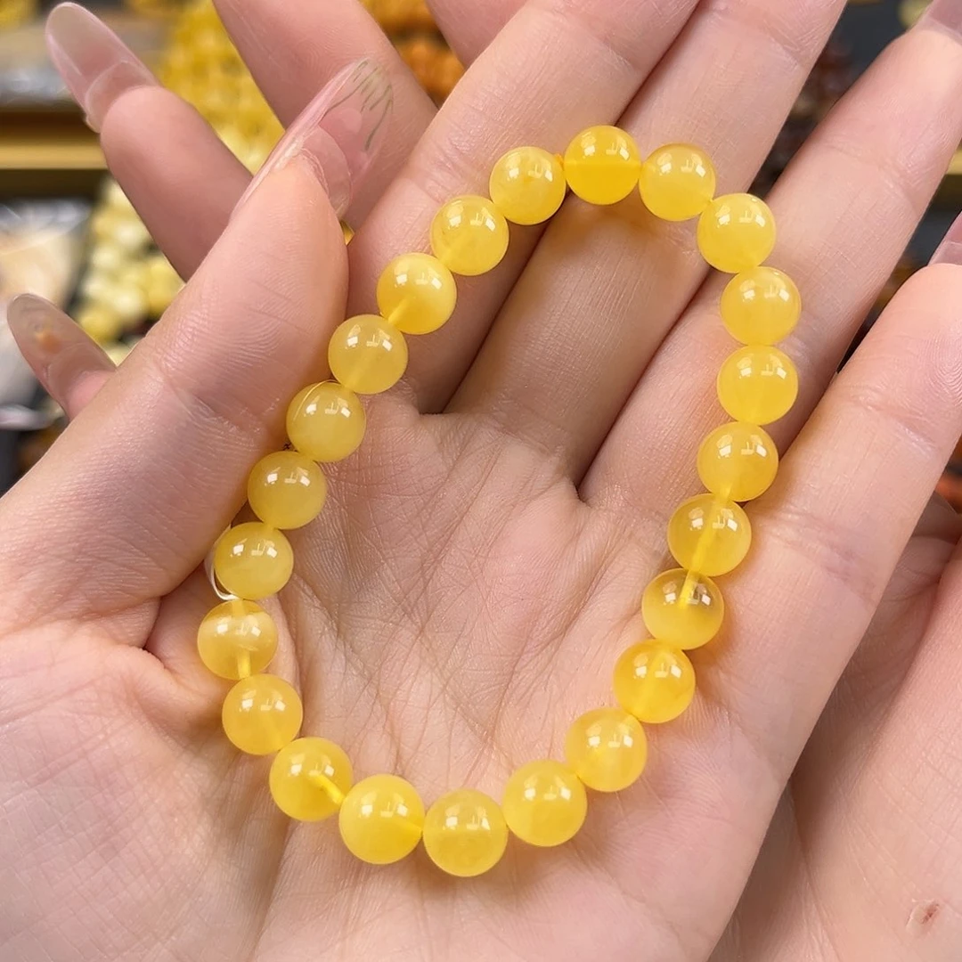 未镶嵌琥珀裸石鸡油黄8+