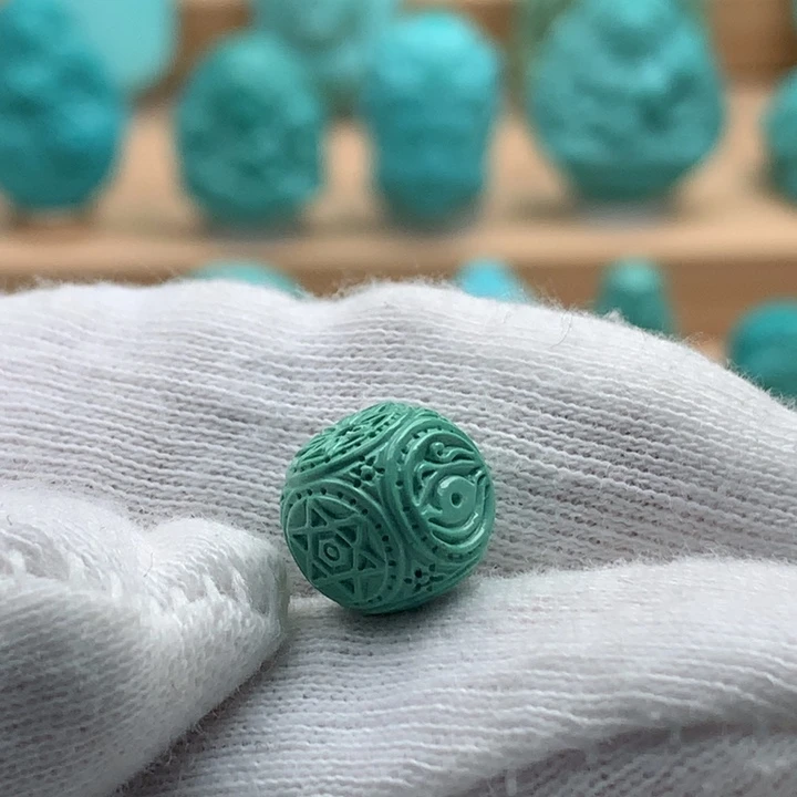 绿松石未镶嵌六方珠