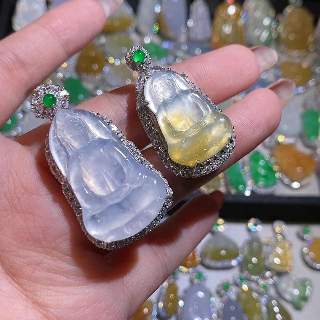 翡翠银S925镶嵌颈饰七***?天然翡翠