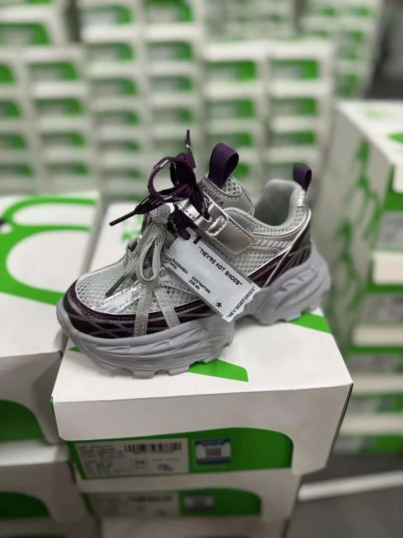 【现货】XZ-215 紫色双网  儿童时尚休闲百搭软底包头防滑