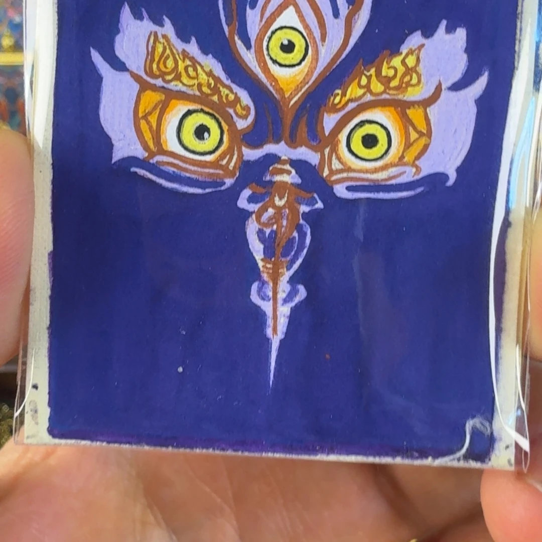 吊坠纯手绘黑财神面首