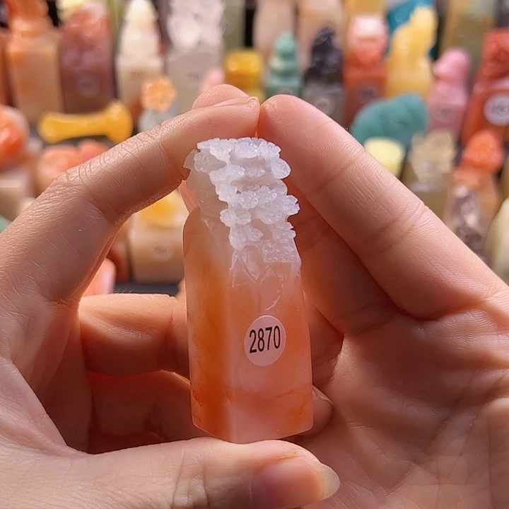 老挝石印石宇*手工定制，梅花