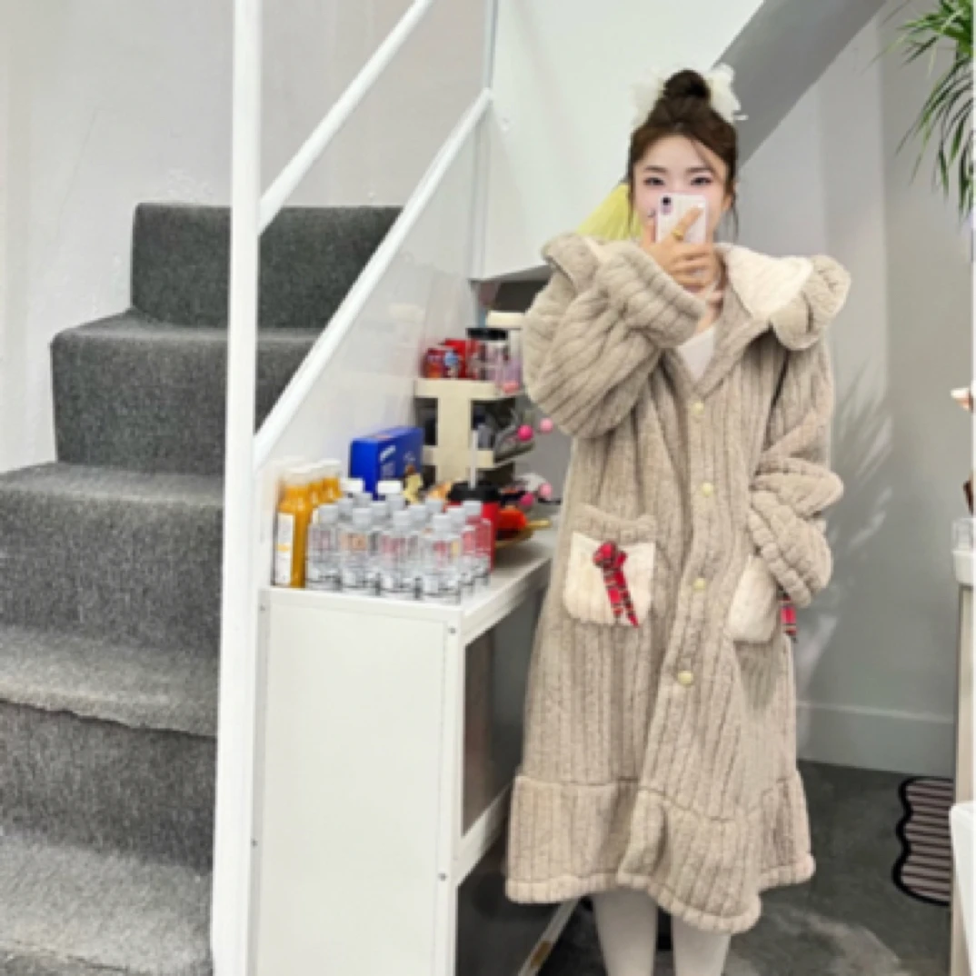 圣诞风蝴蝶结欧若风睡衣 主播念到名字下单