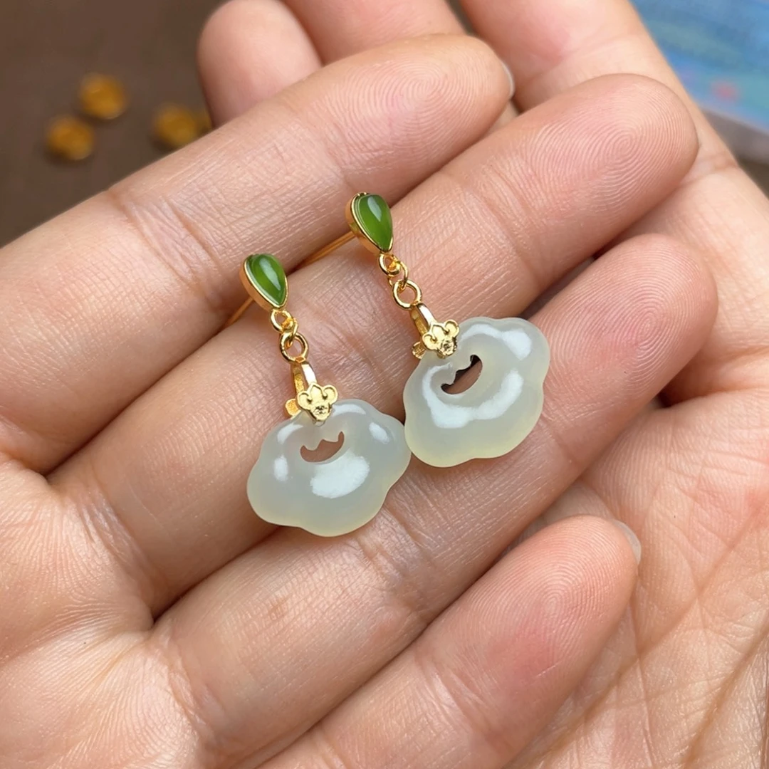 和田玉银S925镶嵌颈饰