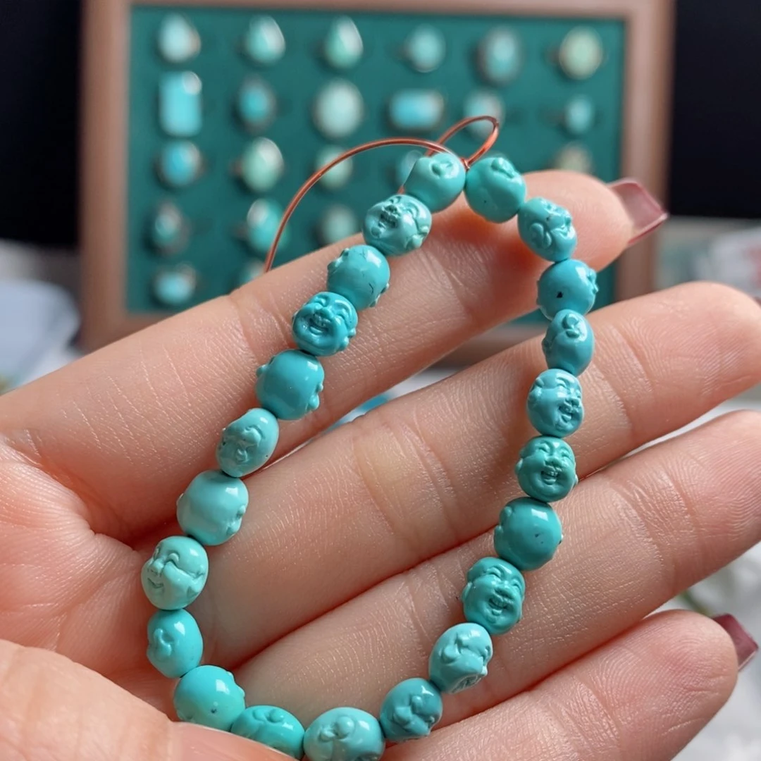 绿松石珠宝奇石未镶嵌胡***3