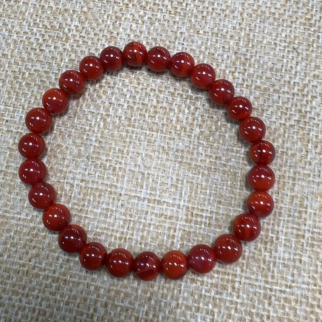 南红玛瑙未镶嵌手链手串原矿南红牛血火焰纹7