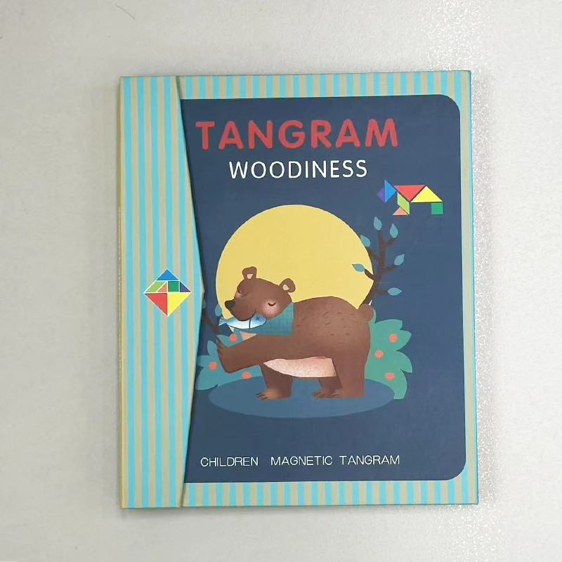 磁力七巧板智力拼图儿童磁力七巧板+游戏玩法书