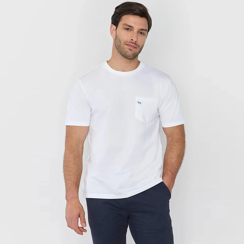 短袖t恤男士夏季圆领纯色刺绣宽松大码半袖打底衫上衣