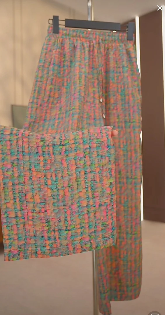 【高品质】夏季新款清凉透气休闲百搭直筒裤YJ1090