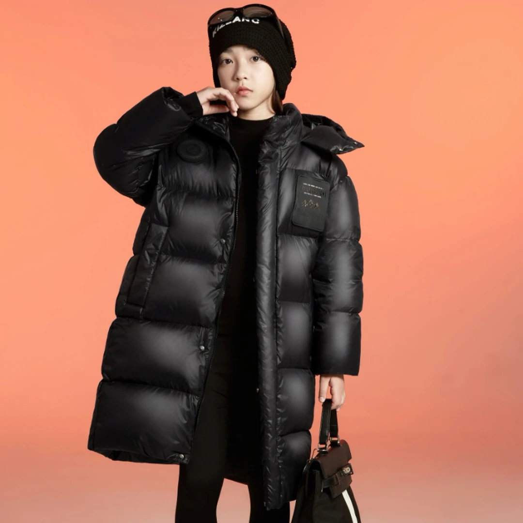 【ViViOH专属】长款  中大童时尚潮流加厚男童女童亲子羽绒服