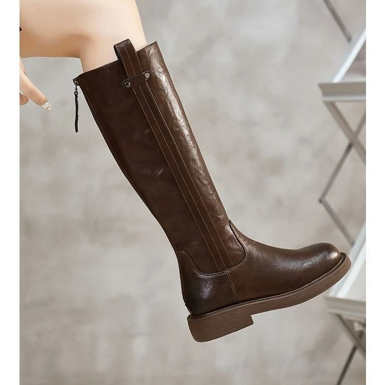 【年终清货】2024秋冬网红潮款靴子女长靴百搭中长骑士靴保暖瘦瘦靴
